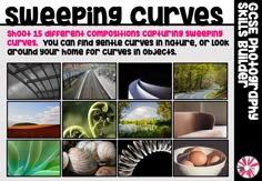 an advertisement with many different pictures and words on it, including text that reads sleeping curves