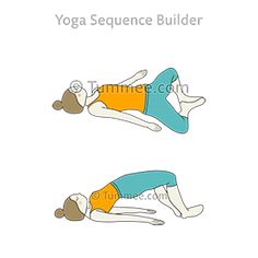 the yoga sequence is shown in three different positions