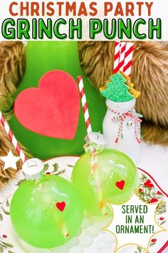 an image of christmas party grinch punch