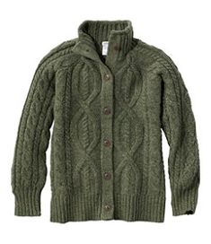 #LLBean: Women's 1912 Heritage Wool Blend Mockneck Cardigan Wool Cardigan Outfit, English Country Fashion Women, Dress And Sweater Outfit, British Fashion Classic, Grandma Style Outfits, English Country Style Outfits, Ll Bean Style, Ireland Clothes, Irish Cardigans