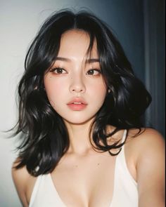 Square Face Makeup, Bombshell Makeup, Asian Makeup Looks, Photographie Portrait Inspiration, Makeup Looks Tutorial, Asian Hair, Asian Makeup, Pretty Makeup, Maquillaje De Ojos