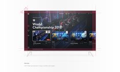 an image of a television screen with the words world championship on it and images of athletes