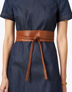 Add a bit of drama to your outfit with a wrap self-tie belt from B-Low the Belt. It's crafted in the U.S.A. from fine leather and features a wide silhouette that wraps around twice to tie in the front. Pair it with a shift dress to make a flattering silhouette. Leather Wrap Belt, Skirt And Top Dress, B Low The Belt, Wrap Belt, Leather Wraps, Tie Belt, Skirt Top, Shirt Outfit, Dress Accessories