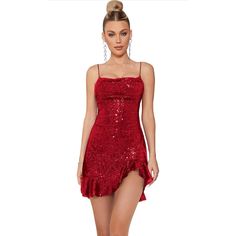 D208-Red 95% Polyester, 5% Spandex Care Instructions Hand Wash Only Closure Type Zipper About This Item This Sparkly Sequin Tight Homecoming Dress For Teens 2023 Has Adjustable Spaghetti Straps,Lace Up Back And Backless,Glitter Sequin Cocktail Party Dress With Ruffle Hem, Cowl Neck Formal Party Gown. This Short Prom Gown Is A Classic&Glitter Mini Dress, Perfect For Many Special Occassions. Red Party Dress Short, Red Glitter Dress, Glitter Dress Short, Dress For Teens, Tight Homecoming Dress, Homecoming Dresses For Teens, Dress With Ruffle Hem, Glitter Mini Dress, Party Gown