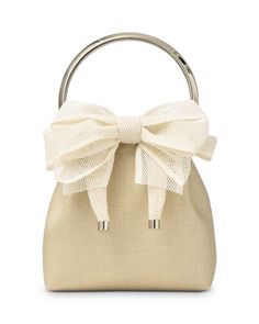 Jimmy Choo Bon Bon Bow Mini Bag Jimmy Choo Bag, Bon Bon, Pink Bag, Chain Strap, Fashion Bracelets, Jimmy Choo, Mini Bag, Bucket Bag, Shoulder Strap