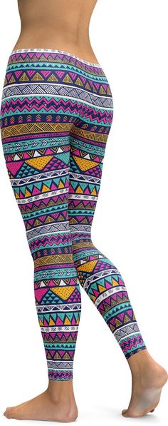 These Colorful Aztec Pattern Leggings are so soft, stretchy and comfortable to wear. Wear these Aztec inspired leggings to any kind of occasion, whether by hitting the gym or just casually wear them any time anywhere. Boots Workout, Workout Pants Outfit, Cute Yoga Pants, Yoga Workout Clothes, Flare Yoga Pants, Pattern Leggings, Leggings Pattern, Aztec Pattern, Soft Leggings