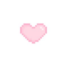 a pink heart shaped object is shown in the middle of a white background with an overlay