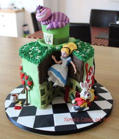 there is a cake made to look like alice in wonderland