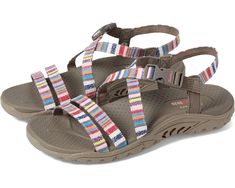 SKECHERS Reggae - Trail On By | Zappos.com Sporty Sandals, Sporty Sandal, Nylon Fabric, Women's Shoes, Ankle Strap, Bathing Suits, Shoes Sandals, Heel Height, Buckle