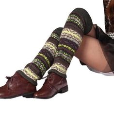 Bohemian Leg Warmers – tahoe t-shirts.and.gifts.com Boots With Leg Warmers, Knitted Leg Warmers, Knit Leg Warmers, Knit Boots, Boot Cuffs, Women Legs, Long Knit, Winter Warmers, Boot Socks