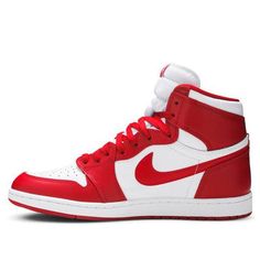 Nike Air Jordan 1 Retro High '85 OG 'New Beginnings' Varsity Red/White/Black CQ4921-601 Casual Red Jordan Shoes For Sports Events, University Red High-top Sneakers For Sports, Red Sporty Jordan Shoes For Sports Events, Air Jordan 1 Shoes, Jordan 1 Shoes, Vapour Max Nike, Nike Sacai, Nike Air Jordan 1 Retro, Jordan Red