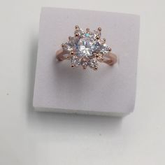 This Ring Is High-Quality, So You Can Buy With Confident Yes It Sparkles, 1.5 Carat Round Cubic Zirconia 12 Small Round Cubic Zirconia 18 K Rose Gold Filled. If You Buy This Ring, You’ll Love It. Size 7. R11. Women’s Ring Jewelry White Gold, K Rose, Mystic Topaz Ring, Black Stone Ring, S Ring, Fire Opal Ring, Jewelry White, Pattern Ring, Pink Topaz