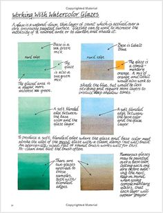 the different shades of watercolor that are used to create this painting technique for beginners