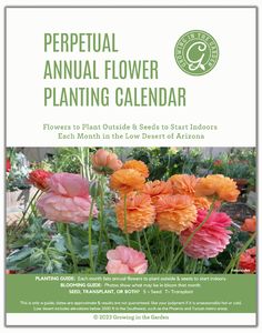 the annual flower planting calendar is shown