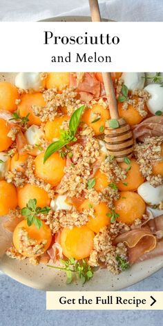 This Prosciutto and Melon antipasti is perfect for any occasion and absolutely a beautiful presentation if you have guests coming over. This recipe makes 2 larger servings but it’s also perfect as an appetizer for four people as well.