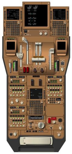 the control panel in an airplane is shown