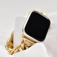 Meet your new favourite watch band. Perfect to add a touch of luxe to any outfit, wear it on repeat to the office, bar and everywhere in between. Crafted from premium stainless steel and plated in 18k Gold to elevate your Apple Watch into a piece of fine jewellery. Our commitment to high quality ensures your bracelet is: Waterproof Rust Free Tarnish Free Nickel Free Plating Need to shorten your band for a firmer fit? Simply flick open & remove the clasp links with your nail - no tool required! O Elegant Gold Stainless Steel Watch Accessories, Timeless Gold Rectangular Watch Bands, Elegant Rose Gold Stainless Steel Watch Band, Modern Double Band Bracelet Watch Strap, Timeless Adjustable Gold Apple Watch Band, Gold Bracelet Strap Watch Bands For Formal Occasions, Classic Gold Watch Accessories With Solid Link, Luxury Rectangular Jewelry With Stainless Steel Clasp, Luxury Gold Apple Watch Band With Bracelet Strap