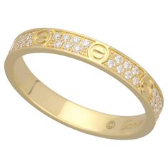 ■Item Number: 23200406 ■Brand: Cartier ■Product Name: Love Ring, Small Model ■Reference Number: B4218000 ■Material: 72P Diamonds (0.19ct), 750 K18 YG Yellow Gold ■Weight: Approx. 1.8g ■Ring Size: EU:47 / USA：4 ■Width: Approx. 2.6mm / 0.10in ■Top Size: - ■Main Stone Size: - ■Retail Price: JPY 715,000 (tax included) ■Accessories: Cartier box, case, Cartier repair statement (April 2023) ■Other Comments: - Cartier Yellow Gold Diamond Ring For Anniversary, Classic Cartier Diamond Ring With Pave Setting, Cartier Yellow Gold Diamond Ring With Accents, Cartier Yellow Gold Diamond Ring With Brilliant Cut, Cartier Diamond Jewelry For Promise, Cartier Diamond Promise Jewelry, Cartier Yellow Gold Rings With Prong Setting, Classic Cartier Diamond Ring In Yellow Gold, Cartier Rings In Yellow Gold With Pave Setting