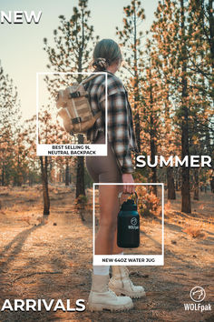 Whether You're Heading On A Summer Hike, Going To The Beach Or Running Errands, These New Summer Essentials Are Perfect For You. From Backpacks, Hats, Casual Wear & Water Bottles, WOLFpak Has The Gear To Keep You Cool In Style This Summer. Summer Hiking Aesthetic, Hiking Aesthetic Outfit, Girls Hiking, Tactical Rucksack, Black And White Flag, Hiking Outfits, City Marathon, Summer Hike, Gym Backpack