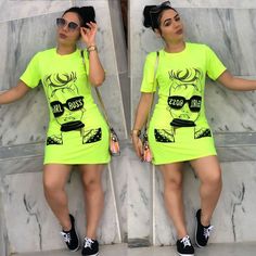 Product Name Queen Printed Loose Leisure Mini Dress CH-8046 Item NO. CH-8046 Color Green, Yellow Size 2XL, XL, L, M, S Season Spring / Autumn, Summer Neckline Round Neck Dresses Length Above Knee, Mini Sleeve Length Short Weight 0.29 kg = 0.6393 lb = 10.2294 oz Category Dresses Mini Dresses Creation Time 2020-02-22 Round Neck Dresses, Dresses By Length, Mini Dresses, Above Knee, Autumn Summer, Green Yellow, Women's Fashion Dresses, M S, Green Dress