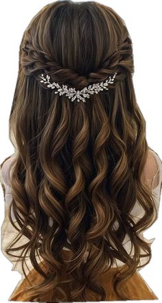 Curly Hair Advice, Curled Hairstyles For Medium Hair, Formal Hairstyles For Long Hair, Cute Quick Hairstyles, Hair Advice, Christmas Hairstyles, Wedding Hair Inspiration, Wedding Hair Down, Hairdo For Long Hair