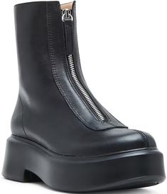 Steve Madden Jones Front-Zip Leather Platform Booties | Dillard's Womens Steve Madden Boots, Edgy Ankle Moto Boots With Zipper Closure, Edgy Ankle Moto Boots With Zipper, Edgy Ankle-high Moto Boots With Zipper Closure, Edgy Ankle-high Moto Boots With Zipper, Fall High-top Boots With Zipper Closure, High-top Boots With Zipper Closure For Fall, Edgy Combat Boots With Zipper Closure And Round Toe, High-top Boots With Zipper For Fall