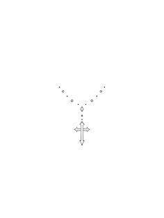 an image of a cross with dots in the middle on a white background that appears to be drawn by hand