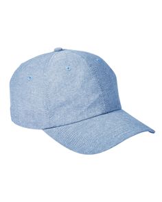 Summer Prep Cap - BLUE CHAMBRAY - OS | Big Accessories Summer Prep Cap in Blue Chambray | Cotton Summer Prep, Hats Baseball Caps, Cadet Hat, Camo Hats, Oxford Blue, 6 Panel Cap, Free Embroidery, Brass Buckle, Baseball Caps