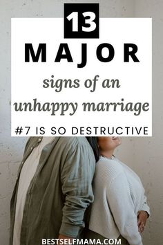 These signs of an unhappy marriage can help you take a deeper look at your own relationship and see if there are areas that are in need of some improvements or repairs. #marriage #marriagetips #marriageadvice #relationships #unhappymarriage #signsofanunhappymarriage #bettermarriage #workonyourmarriage Bad Marriage Quotes Truths, Marriage Compromise Quotes, Relationships In Recovery, Marriage Rough Patch Quotes, Trapped In A Marriage, Numb In Marriage, Boring Marriage Quotes, Respark Marriage, Help With Marriage Problems