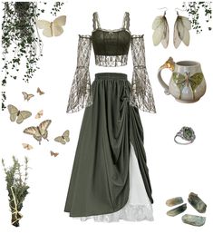 Fairy Outfit | ShopLook Fairy Tale Outfits Aesthetic, Elrow Festival Outfit Enchanted Forest, Mystical Fairy Outfit, Fairy Core Outfits Dress, Fantasy Aesthetic Outfits Fairy, Fairy Esque Outfits, Fairy Elf Outfit, Aesthetic Fairy Outfits, Fairy Garden Outfit Aesthetic