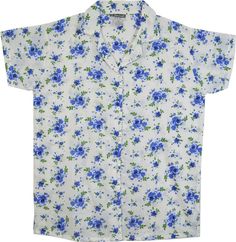 This floral shirt is a must-have for the hot and humid summers.  With a light, soft cotton fabric, this ensures a light-weight look and feel, which is perfect for the day. #tlb #vacationclothing #beachwrap #Floral #Printed #SummerShirt #FloralCottonShirt #Cottonshirt #BeachShirt Summer Floral Print Relaxed Fit Shirt, Summer Cotton Blouse With Floral Print, Floral Print Cotton Shirt For Beach, Cotton Floral Print Blouse For Vacation, White Cotton Camp Shirt With Floral Print, Summer Floral Print Blouse For Loungewear, Floral Print Summer Blouse For Loungewear, Casual Daywear Shirt With Floral Print, Casual Floral Print Shirt For Daywear