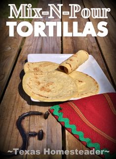 the tortillas are ready to be eaten on the picnic table for lunch or dinner