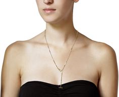 This Pascale Monvoisin necklace exudes a quiet, sexy and understated presence. The 9K yellow gold links vary in size adding to the dimension and light play of the piece. It can be worn as a lariat with the 't' toggle hanging in the front. Alone, or layered with your other favorites, it exudes a confident, feminine style. total length : 19" : 9K yellow gold lariat drop : 2 1/2" 9K yellow gold spring ring clasp closure *each piece comes with a certificate of authenticity from Pascale Monvoisin* Chic Yellow Gold Lariat Necklace With Clavicle Chain, Minimalist Gold Necklace With Hooks And Links, Elegant Chain Necklace With Toggle Clasp For Formal Wear, Elegant Chain Necklace With Toggle Clasp For Formal Occasions, Elegant Chain Necklace With Toggle Clasp For Formal Events, Elegant Figaro Chain Toggle Necklace, Elegant Toggle Necklace With Adjustable Oval Link Chain, Elegant Lariat Necklace With Link Chain, Elegant Link Chain Lariat Necklace