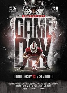 Game Day Football Flyer Sports Day Flyer, Game Day Graphics, Football Watch Party, Electronics Poster, Game Day Football, College Football Games