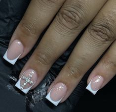 Cross Nails, Colored Acrylic Nails, Work Nails, Short Square Acrylic Nails, Nails Only