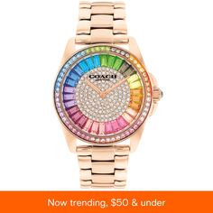 in stock Coach Watches With Diamond Hour Markers And Round Dial, Luxury Coach Watches With Diamond Hour Markers, Luxury Coach Watch For Gift, Coach Watches As Gifts, Coach Watches With Round Dial For Gift, Multicolor Watches With Diamond Hour Markers And Round Dial, Coach Watch With Diamond Hour Markers, Coach Luxury Rose Gold Watch, Luxury Rose Gold Coach Watch