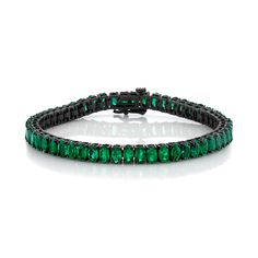 BASICS COLLECTION: The SHAY Colombian Emerald Oval Tennis Bracelet. Details: 18K Gold: approx 19.3gr Columbian Emerald: approx 14.75cts Length: 6.5in Width: 5mm Closure: Box with Tongue & Safety Clasp Available in Black, White, Yellow, or Rose Gold Natural, untreated gemstones CONTACT us to further customize Product Number: SB384 Not sure of sizing? See our chart HERE. All products are made to order within 4 - 6 weeks. All GBP & EUR pricing includes duties & taxes. We offer complimentary Interna Green Oval Diamond Tennis Bracelet, Luxury Green Tennis Bracelet, Luxury Green Oval Tennis Bracelet, Luxury Emerald Tennis Bracelet, Luxury Yellow Gold Emerald Tennis Bracelet, Luxury Green Emerald Tennis Bracelet, Emerald Cross, Columbian Emeralds, Heart Anklet