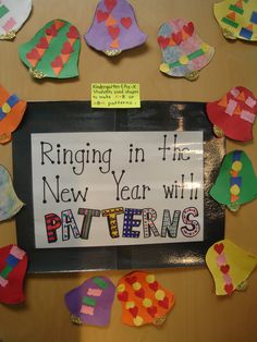 a bulletin board that has been decorated with paper