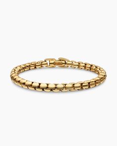 David Yurman | DY Bel Aire Box Chain Bracelet in 18K Yellow Gold, 5.2mm Yurman Bracelet, David Yurman Bracelet, Women's Bracelets, Yellow Gold Bracelet, Small Accessories, Style Gift, High Jewelry, Box Chain, David Yurman