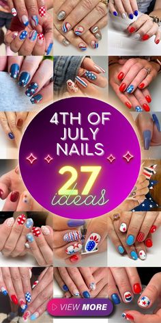 4th Of July Gel Nail Designs, Fireworks Nails Design, July 4 Nails, Classy 4th Of July Nails, 4th Of July Nails Acrylic, 4th Of July Gel Nails, Fireworks Nails, Ideas For Independence Day, July 4th Nails