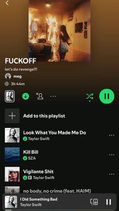 Revenge Spotify Playlist, Revenge Playlist, Revenge Songs, Him Playlist, Summer Spotify Playlist, Playlist Vibes, Spotify Ideas, Do Revenge, Song Recs