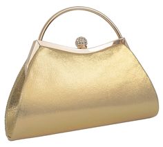 Gold Evening Bag Chic Gold Bag With Handle Drop, Gold Evening Satchel With Top Carry Handle, Chic Gold Bag With Handle Detail, Gold Satchel With Top Carry Handle For Evening, Evening Pouch Bag With Handles, Formal Pouch Bag With Top Carry Handle, Gold Evening Bags With Handle Drop, Gold Bag With Handle Drop For Formal Occasions, Gold Party Satchel With Top Carry Handle