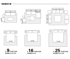 the floor plan for a living room with four different couches and two tables in it