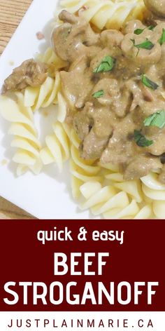 beef stroganonoff is an easy and delicious dinner