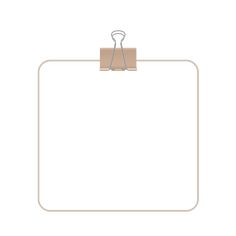 a clipboard with a paper pinned to the side and two clips attached to it