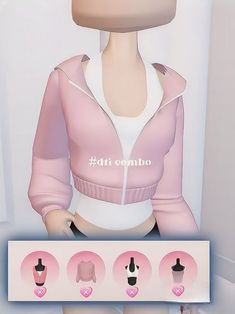 the mannequin is wearing a pink jacket with hearts on it's chest