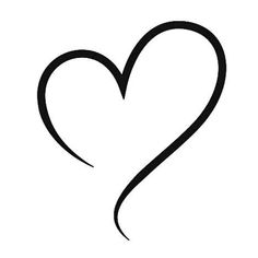 a black and white heart with the word love written in cursive writing on it