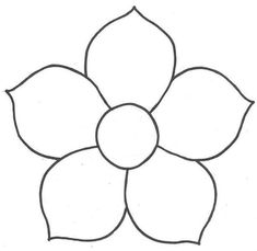 a flower that is drawn in the shape of a circle with two petals on each side