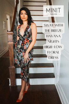 Sway with the breeze in our Havana Nights Floral Tiered Ruffle Dress! Crafted with a breezy high-low hem and adorned with beautiful florals, this dress is ideal for soaking up the summer vibes. Whether you're strolling along the beach or sipping cocktails by the pool, this dress ensures you'll look effortlessly chic. #SwayWithTheBreeze #HighLowDress #FloralFashion #SummerStyle Multicolor Ruffled Dress For Date Night, Maxi Skirt Fall, Havana Nights, Floral High Low Dress, Tiered Ruffle Dress, Floral Fashion, Fall Skirts, Lace Ruffle