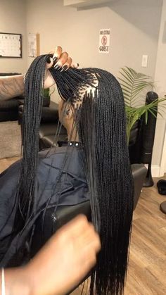 Micro Individual Braids, Micro Box Braids Long, Individual Braids For Black Women, Long Micro Braids, Micro Braids Styles, Micro Braids Hairstyles, Cornrows Braids For Black Women, Individual Braids